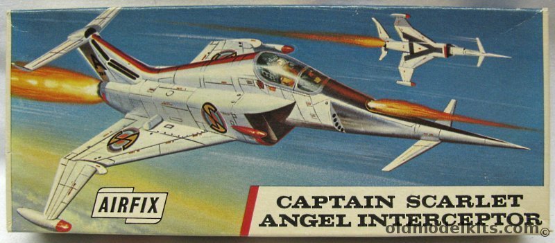 Airfix 1/100 Captain Scarlet Angel Interceptor from Captain Scarlet and the Mysterons, 256 plastic model kit